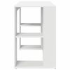 vidaXL Γραφείο με Αποθήκευση με ράφι Λευκό 130 x 50.5 x 75 εκ
