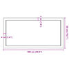 vidaXL Επιφ Τραπεζιού Αν Καφέ 100x50x(2-4)εκ. Επεξ. Μασίφ Ξύλο Δρυός