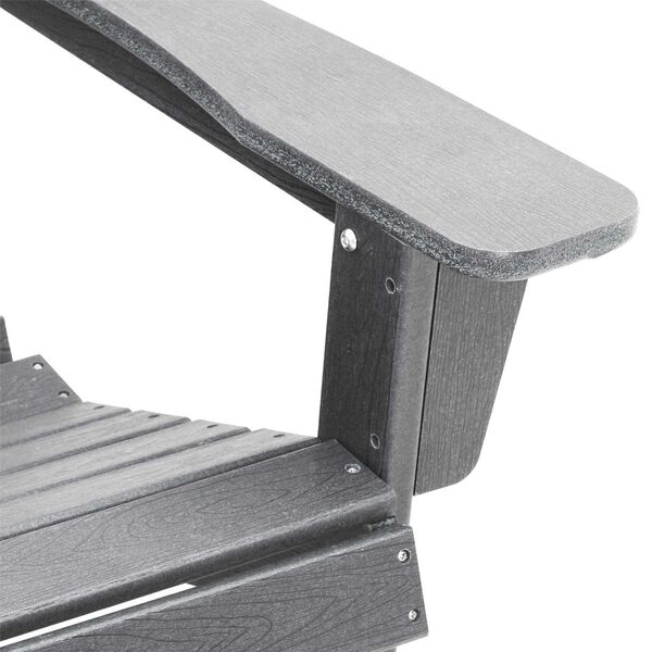 vidaXL Καρέκλα Adirondack με Υποπόδιο Ανοιχτό Γκρι HDPE