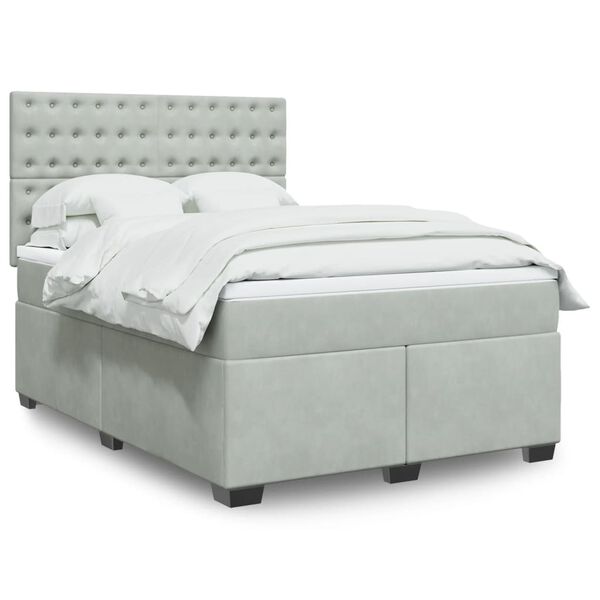 vidaXL &Kappa;&rho;&epsilon;&beta;ά&tau;&iota; Boxspring &mu;&epsilon; &Sigma;&tau;&rho;ώ&mu;&alpha; &Alpha;&nu;&omicron;&iota;&chi;&tau;ό &Gamma;&kappa;&rho;&iota; 140x200 &epsilon;&kappa;. &Beta;&epsilon;&lambda;&omicron;ύ&delta;&iota;&nu;&omicron;