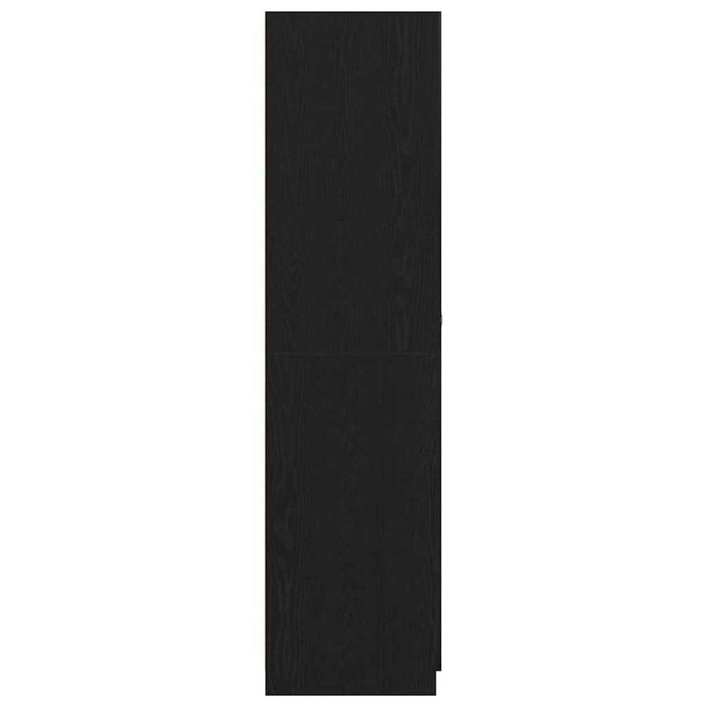 vidaXL Ντουλάπι με πόρτα Μαύρο 90 x 52 x 200 εκ. Επεξεργασμένο ξύλο