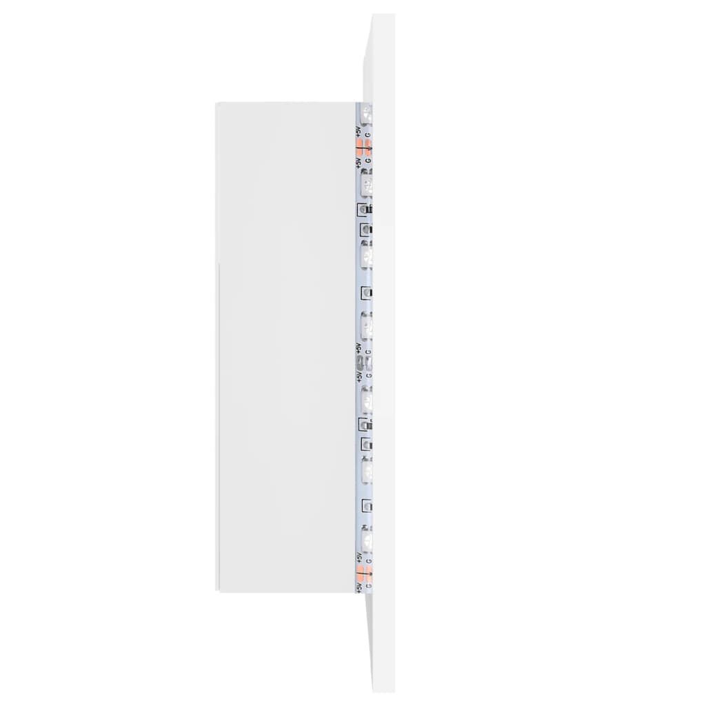 vidaXL Καθρέφτης Μπάνιου με Ντουλάπι LED Λευκός 40x12x45 εκ. Ακρυλικός