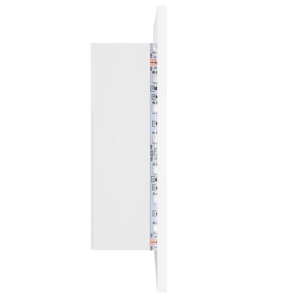 vidaXL Καθρέφτης Μπάνιου με Ντουλάπι LED Λευκός 40x12x45 εκ. Ακρυλικός