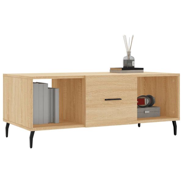 vidaXL Τραπεζάκι Σαλονιού Sonoma Δρυς 102x50x40 εκ. από Επεξεργ. Ξύλο