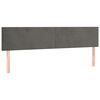 vidaXL Κρεβάτι Boxspring με Στρώμα & LED Σκ. Γκρι 160x200εκ. Βελούδινο