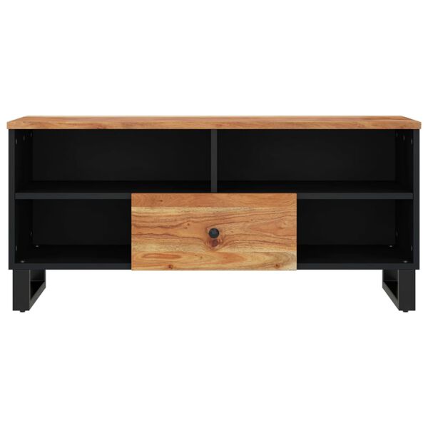 vidaXL Έπιπλο Τηλεόρασης 100x33x46 εκ. Μασίφ Ξύλο Ακακίας & Επεξ. Ξύλο