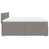 vidaXL &Kappa;&rho;&epsilon;&beta;ά&tau;&iota; Boxspring &mu;&epsilon; &Sigma;&tau;&rho;ώ&mu;&alpha; Taupe 200x200 &epsilon;&kappa;. &Upsilon;&phi;&alpha;&sigma;&mu;ά&tau;&iota;&nu;&omicron;