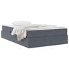 vidaXL Κρεβάτι με αποθηκευτικό χώρο και στρώμα με στρώμα Σκούρο Γκρι