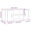 vidaXL Έπιπλο Τηλεόρασης Γκρι Σκυρ. 100x35x40 εκ. Επεξ. Ξύλο