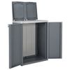 vidaXL Κάδος Απορριμμάτων με 2 Πόρτες Γκρι 65x45x88 εκ από Πολυπ/λένιο