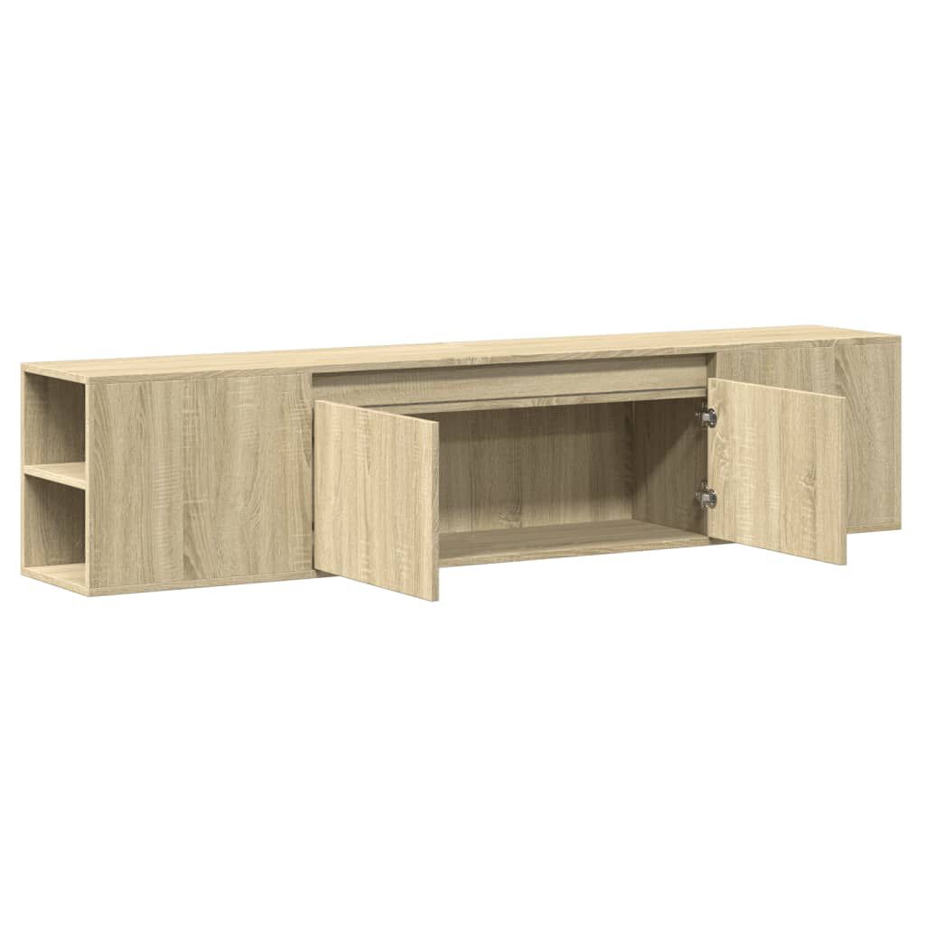 vidaXL Έπιπλο Τοίχου Τηλεόρασης με LED Sonoma Δρυς 180x31x39,5 εκ.