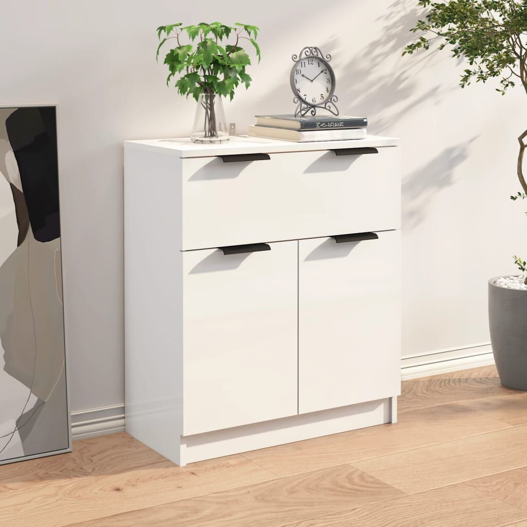 vidaXL Ντουλάπι Γυαλιστερό Λευκό 60 x 30 x70 εκ. Επεξεργασμένο Ξύλο