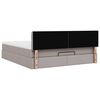 vidaXL Οθωμανικό κρεβάτι με στρώμα Taupe 180x200cm ύφασμα