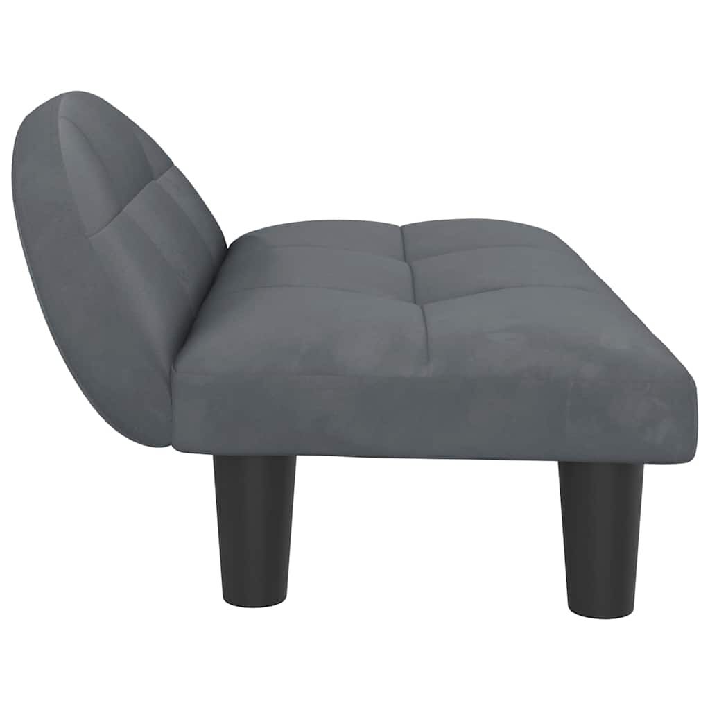 vidaXL Κρεβάτι Σκύλου Σκούρο Γκρι 70x52x30 εκ. Βελούδινο