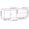 vidaXL Έπιπλο Τηλεόρασης 105 x 34 x 40 εκ. από Μασίφ Ξύλο Πεύκου