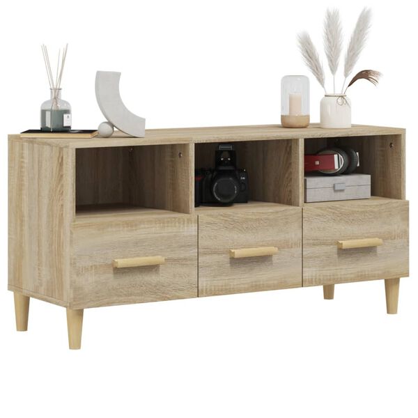 vidaXL Έπιπλο Τηλεόρασης Sonoma Δρυς 102 x 36 x 50 εκ. Επεξεργ. Ξύλο