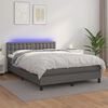 vidaXL &Kappa;&rho;&epsilon;&beta;ά&tau;&iota; Boxspring &mu;&epsilon; &Sigma;&tau;&rho;ώ&mu;&alpha; & LED &Gamma;&kappa;&rho;&iota; 140x190 &epsilon;&kappa;. &Sigma;&upsilon;&nu;&theta;. &Delta;έ&rho;&mu;&alpha;