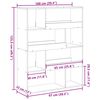 vidaXL Βιβλιοθήκη/Διαχωριστικό Χώρου Γκρι 100x33x125,5 εκ. Επεξ. Ξύλο