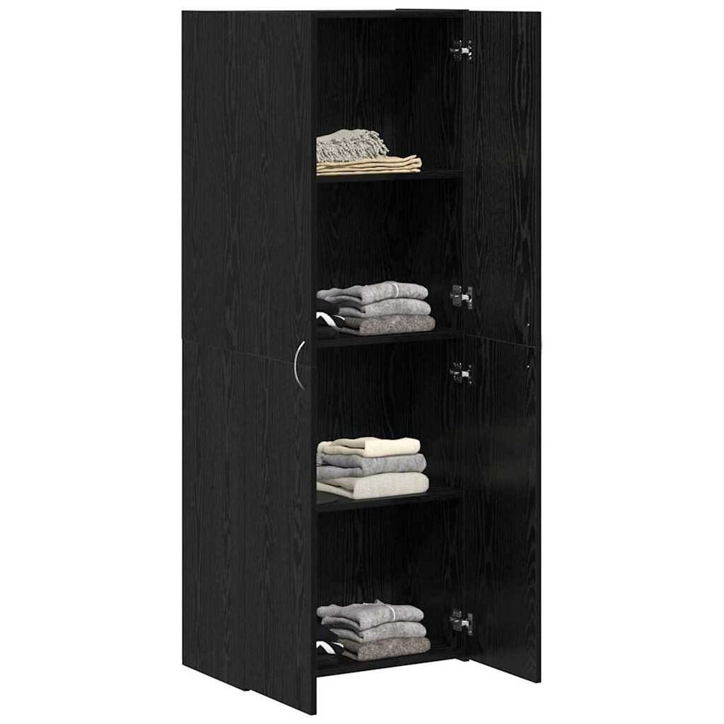 vidaXL Γραφείο Ντουλάπι με ράφι 2 pcs Μαύρη δρυς 60 x 32 x 153