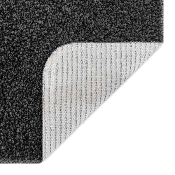 vidaXL Πατάκι μπάνιου 2 pcs Σκούρο γκρι 50 x 50 cm Πολυπροπυλένιο