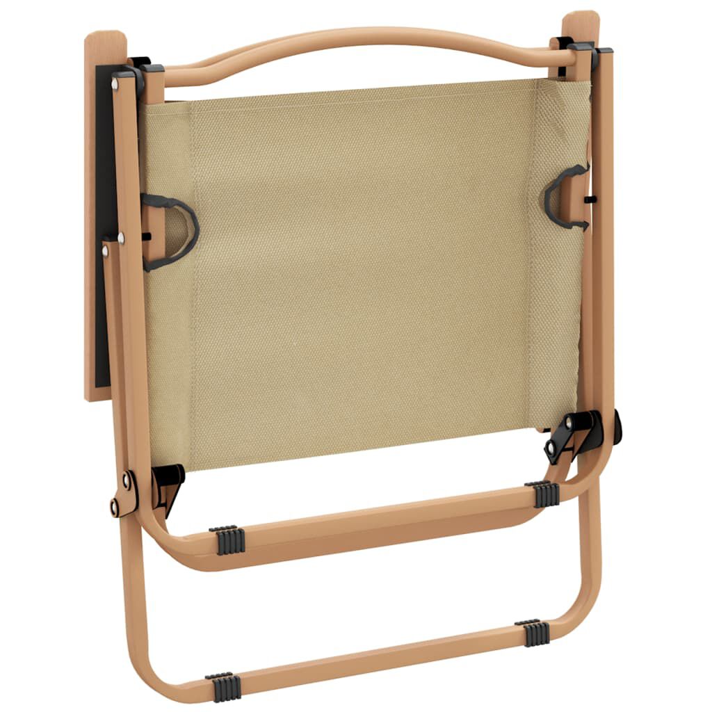 vidaXL Καρέκλες Κάμπινγκ 2 τεμ. Μπεζ 54 x 43 x 59 εκ. Ύφασμα Oxford