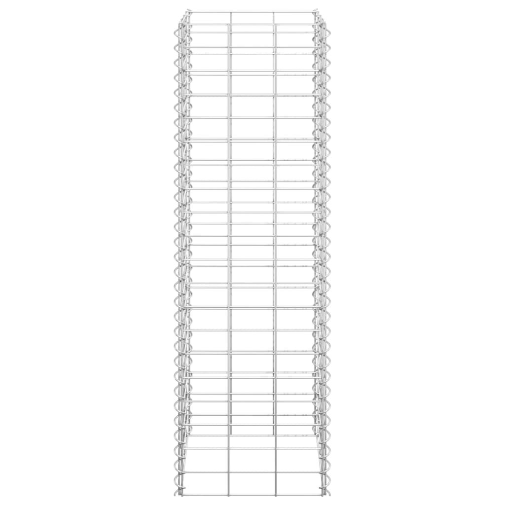 vidaXL Συρματοκιβώτια-Γλάστρες Υπερυψ. 3 τεμ. 30x30x100εκ. Σιδερένιες
