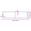 vidaXL Επιφ Τραπεζιού Αν Καφέ 140x40x(2-4)εκ. Επεξ. Μασίφ Ξύλο Δρυός