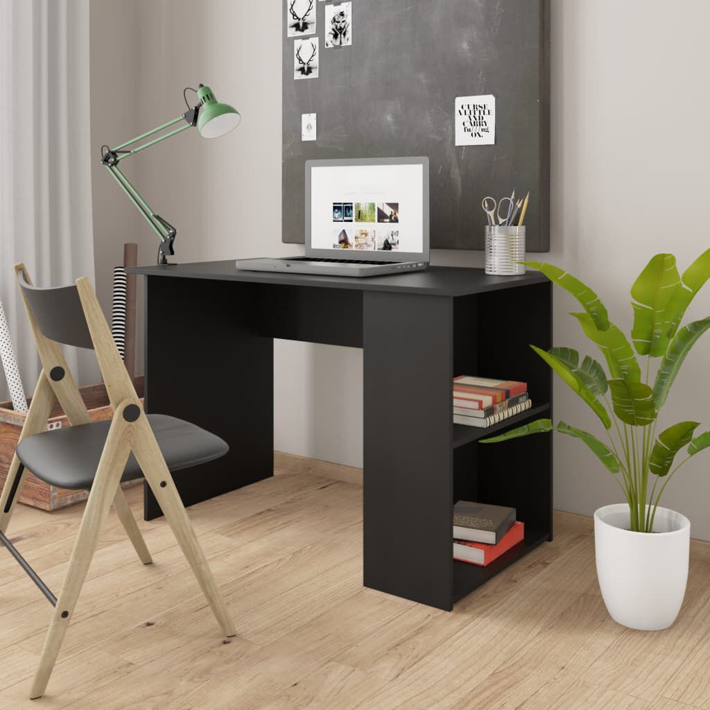 vidaXL Γραφείο Μαύρο 110 x 60 x 73 εκ. από Μοριοσανίδα