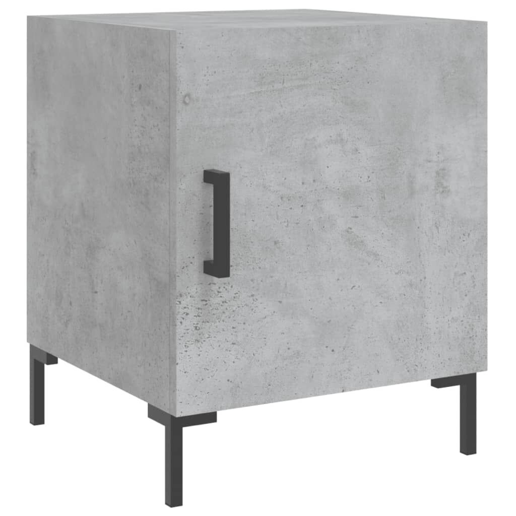 vidaXL Κομοδίνο Γκρι Σκυροδ. 40 x 40 x 50 εκ. από Επεξεργασμένο Ξύλο