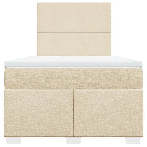 vidaXL &Kappa;&rho;&epsilon;&beta;ά&tau;&iota; Boxspring &mu;&epsilon; &Sigma;&tau;&rho;ώ&mu;&alpha; &Kappa;&rho;&epsilon;&mu; 120x190 &epsilon;&kappa;. &Upsilon;&phi;&alpha;&sigma;&mu;ά&tau;&iota;&nu;&omicron;