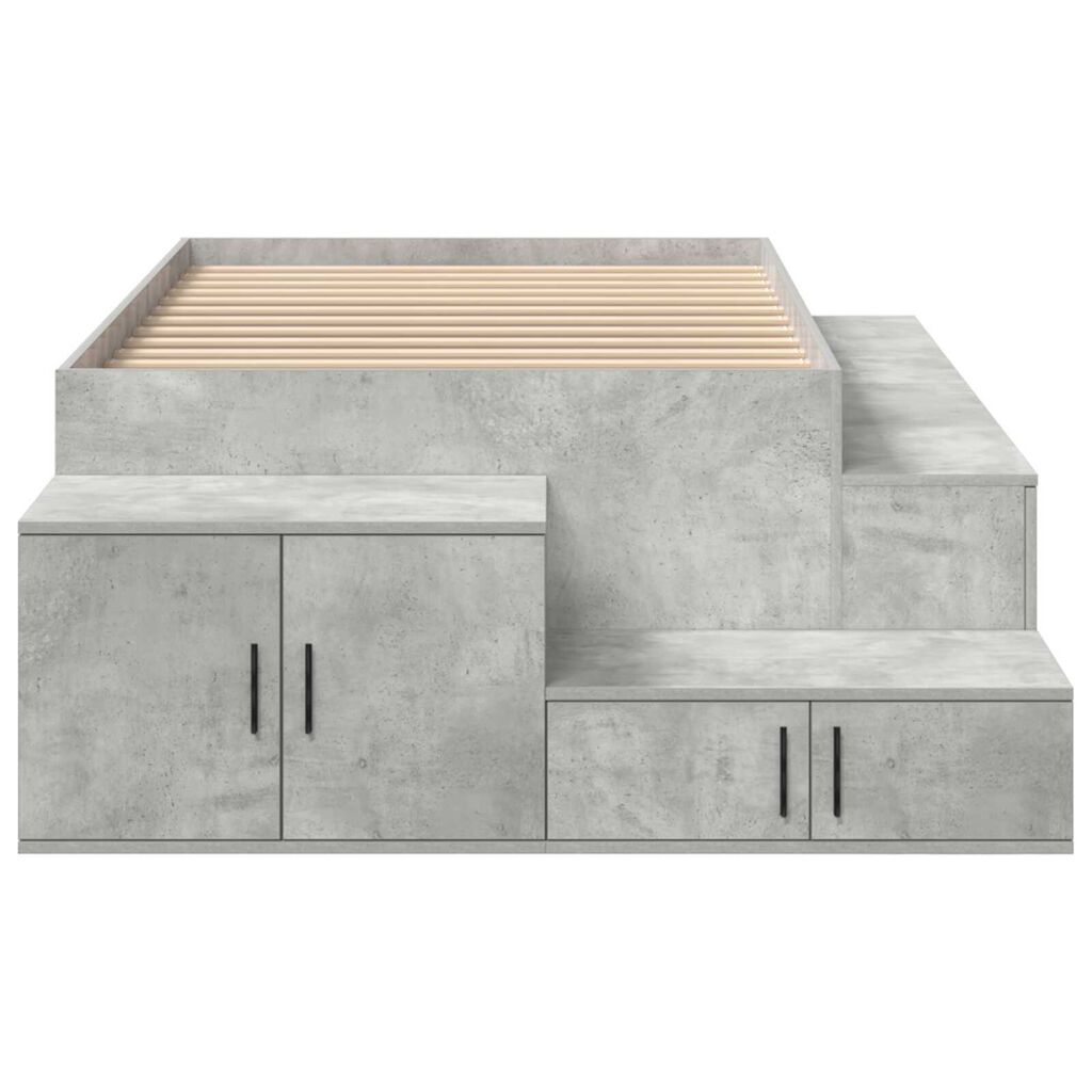vidaXL Κρεβάτι Αποθήκευσης Γκρί Σκυρόδεμα 80x200 εκ.