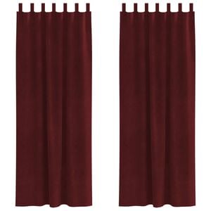 vidaXL Κουρτίνες συσκότισης 2 pcs Κόκκινο 140 x 245 cm Βελούδο