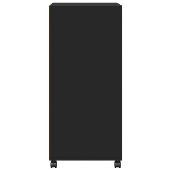 vidaXL Ντουλάπι Τροχήλατο Μαύρο 55x40x91 εκ. από Επεξ. Ξύλο