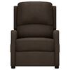 vidaXL Πολυθρόνα Μασάζ Ηλεκτρική Σκούρο Καφέ Υφασμάτινη