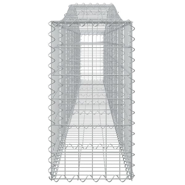 vidaXL Συρματοκιβώτια Τοξωτά 2 τεμ. 400x30x60/80 εκ. Γαλβαν. Ατσάλι