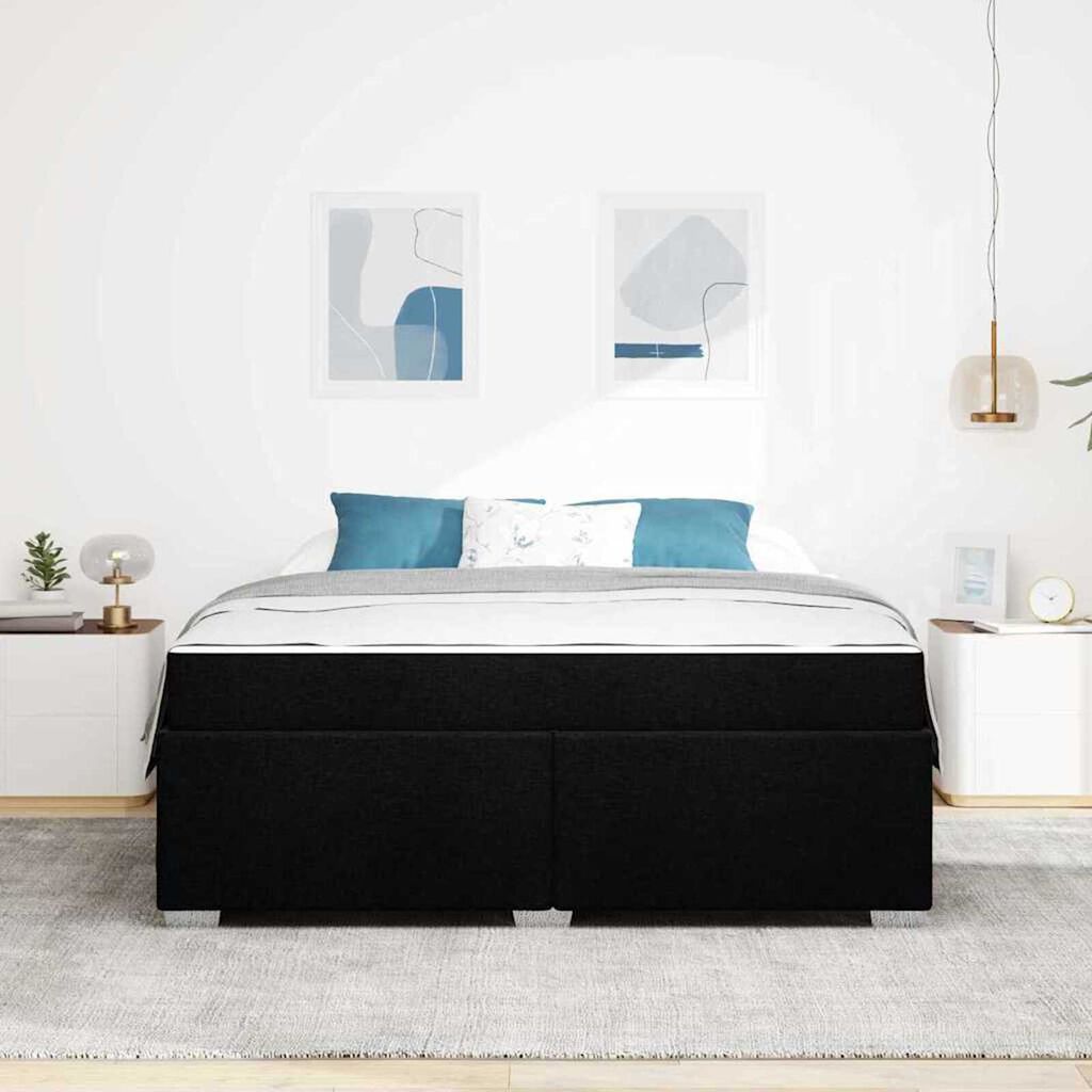 vidaXL Σκελετός Κρεβατιού Άλλο Μαύρο 180 x 200 cm ύφασμα