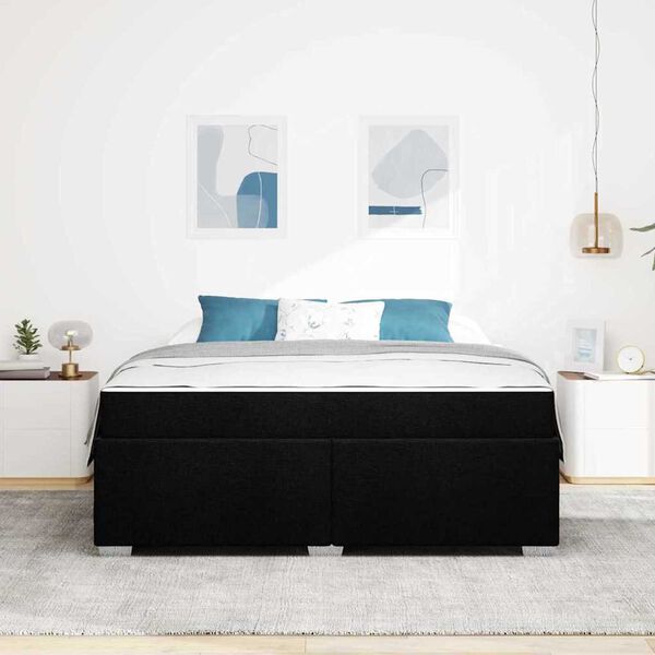 vidaXL Σκελετός Κρεβατιού Άλλο Μαύρο 180 x 200 cm ύφασμα
