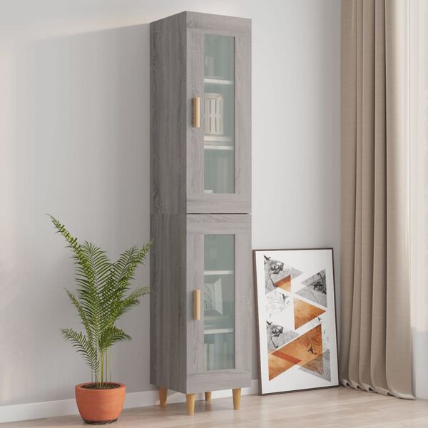 vidaXL Ντουλάπι Τοίχου Κρεμαστό Γκρι sonoma 34,5x34x90 εκ.
