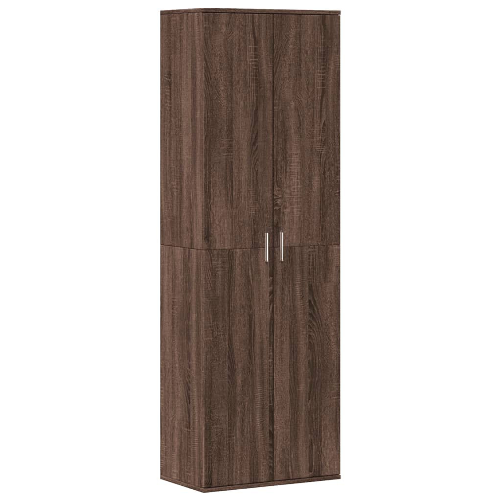 vidaXL Ντουλάπα Καφέ Δρυς 60 x 35 x 180 εκ. από Επεξ. Ξύλο