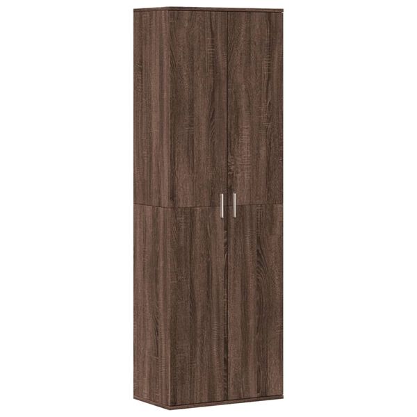 vidaXL Ντουλάπα Καφέ Δρυς 60 x 35 x 180 εκ. από Επεξ. Ξύλο