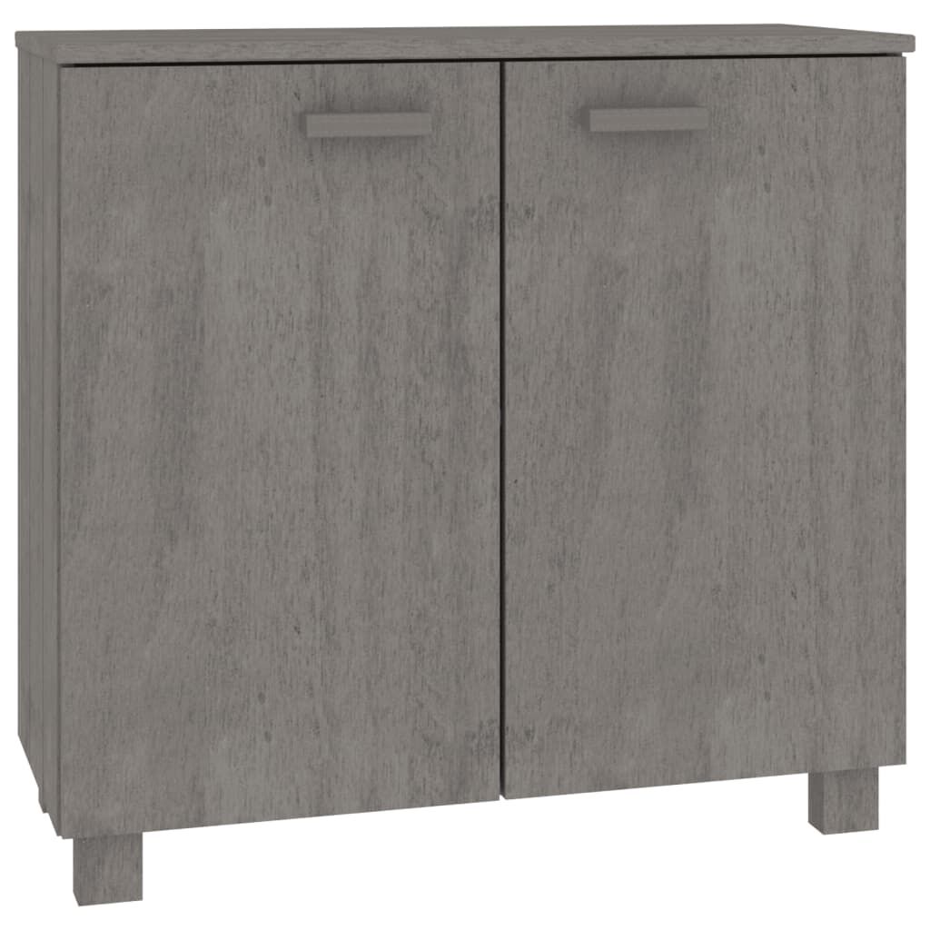 vidaXL Ντουλάπι HAMAR Αν. Γκρι 85 x 35 x 80 εκ. από Μασίφ Ξύλο Πεύκου