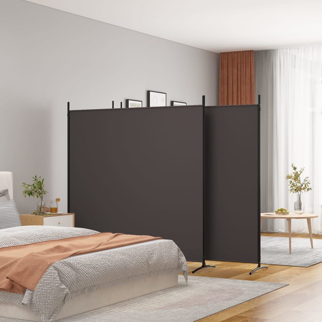 vidaXL Διαχωριστικό Δωματίου με 4 Πάνελ Καφέ 698x180 εκ. από Ύφασμα