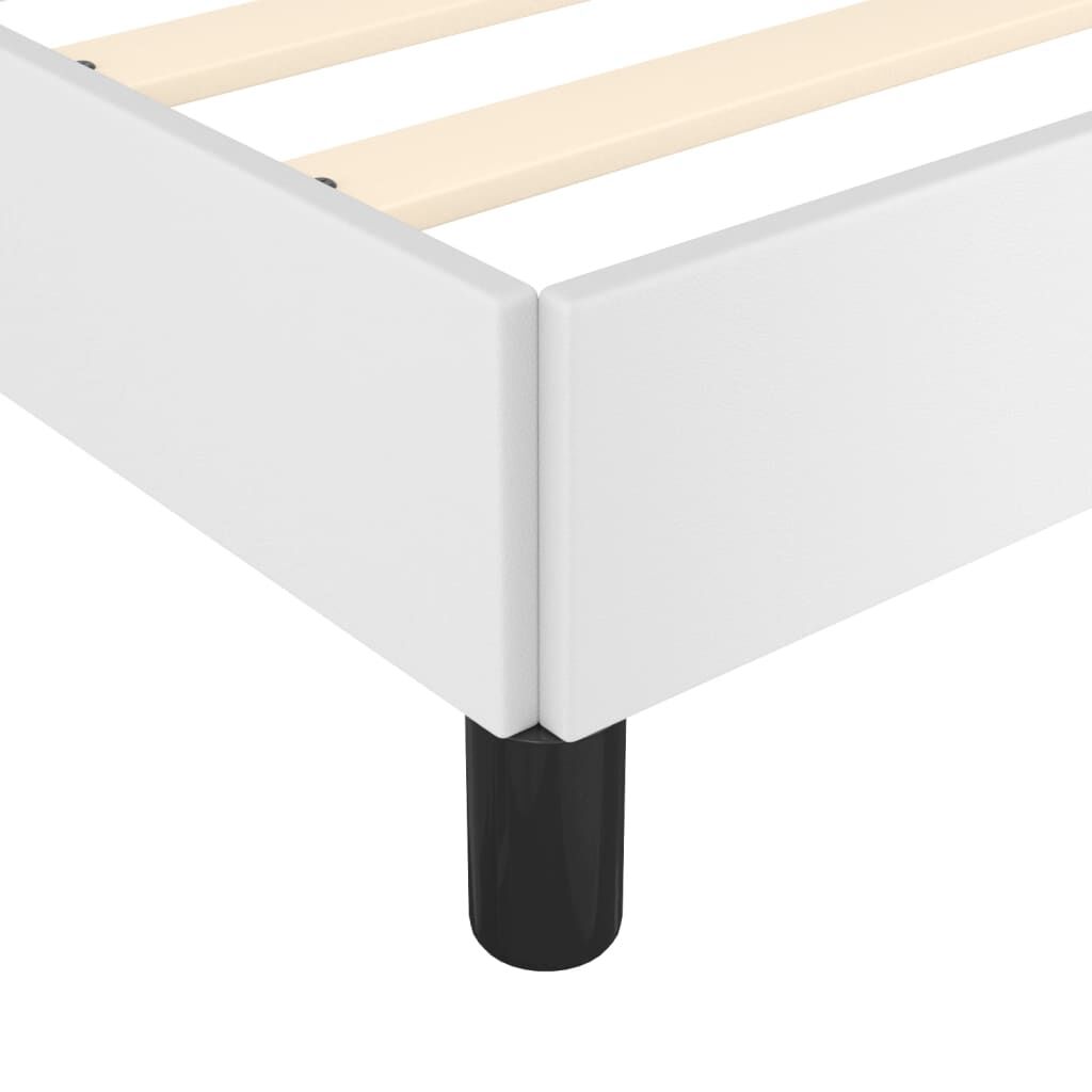 vidaXL Πλαίσιο Κρεβατιού με Κεφαλάρι Λευκό 180x200 εκ. Συνθετικό Δέρμα