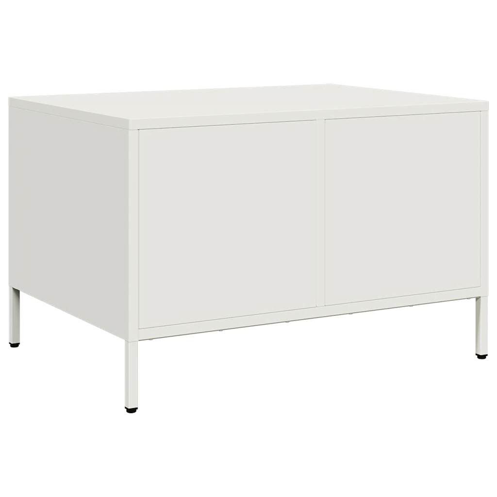 vidaXL Έπιπλο Τηλεόρασης Λευκό 68x50x43,5 εκ. Χάλυβας Ψυχρής Έλασης