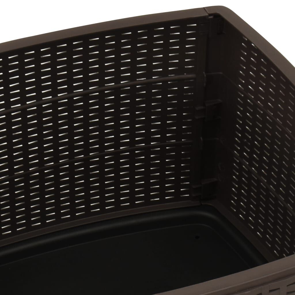 vidaXL Τραπέζι Κήπου Μόκα 53 x 53 x 40 εκ. Πλαστικό