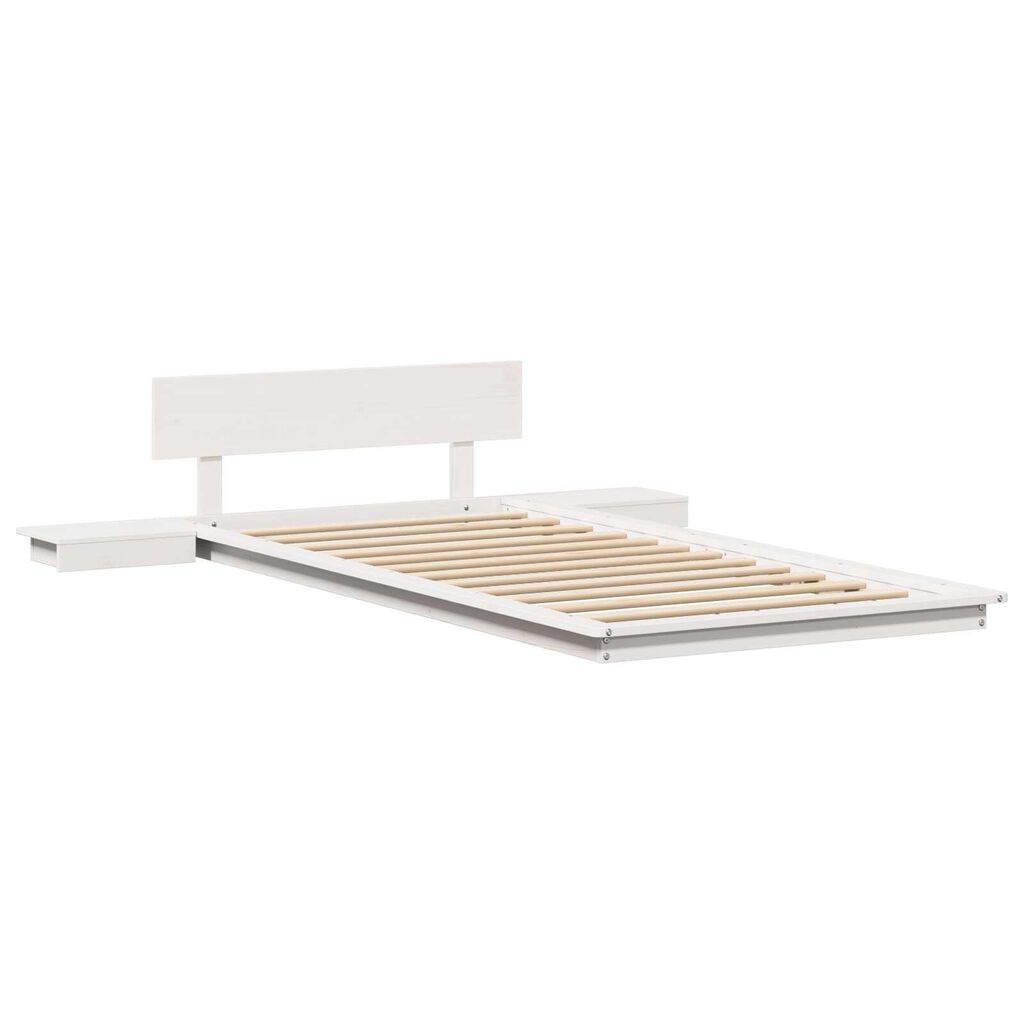 vidaXL Σκελετός Κρεβατιού Καφέ 75 x 190 cm ξύλο