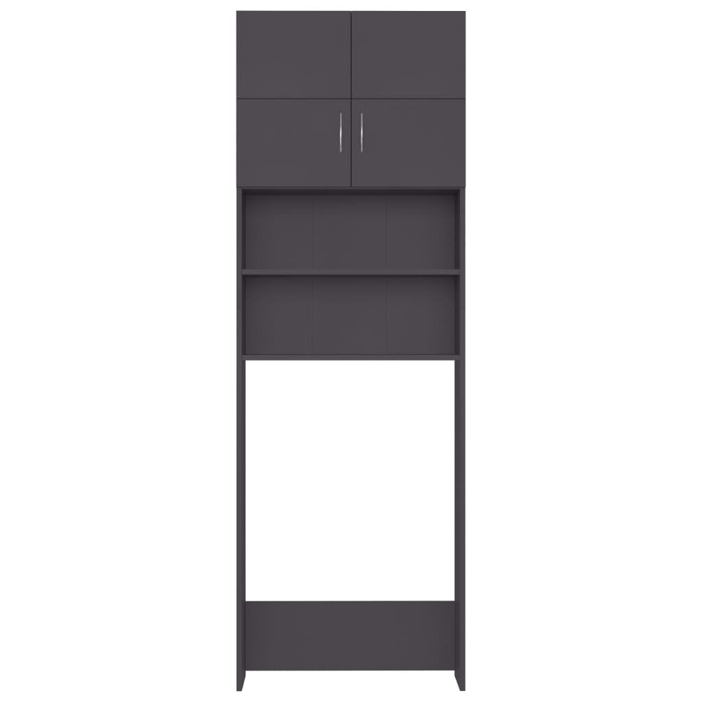 vidaXL Ντουλάπι Πλυντηρίου Γκρι 64 x 25,5 x 190 εκ. από Μοριοσανίδα