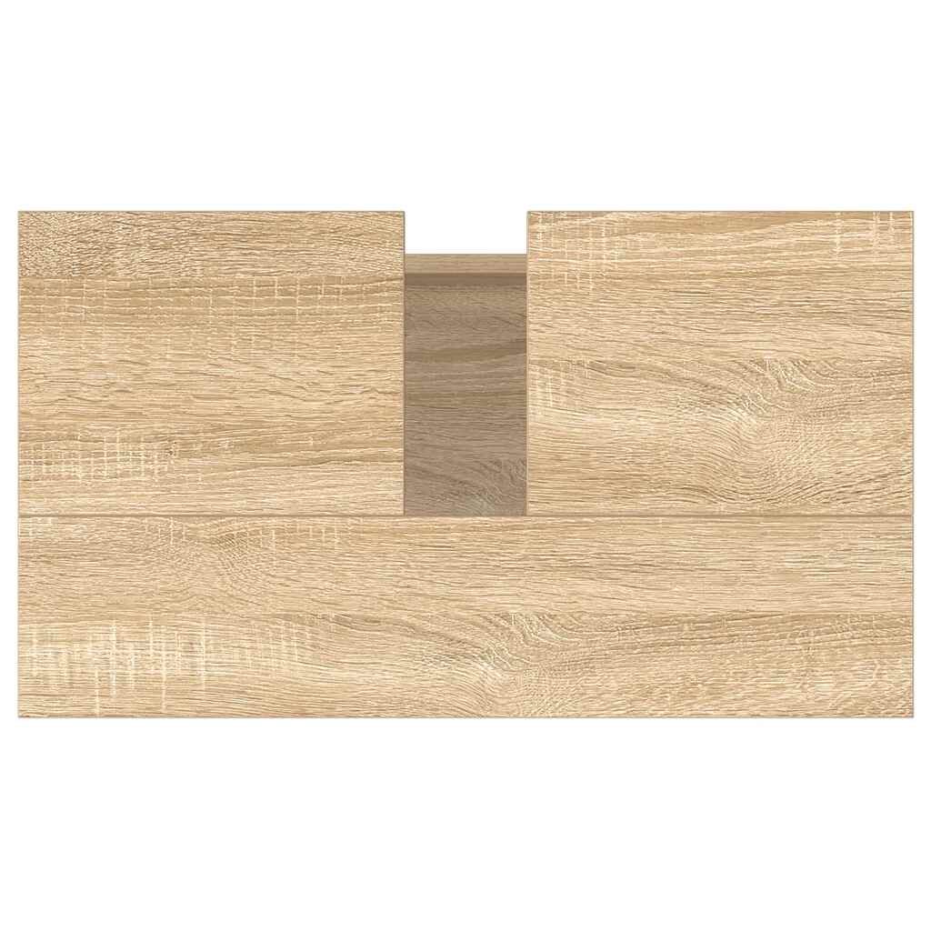 vidaXL Ντουλάπι Μπάνιου Sonoma Δρυς 58 x 33 x 60 εκ. από Επεξεργ. Ξύλο