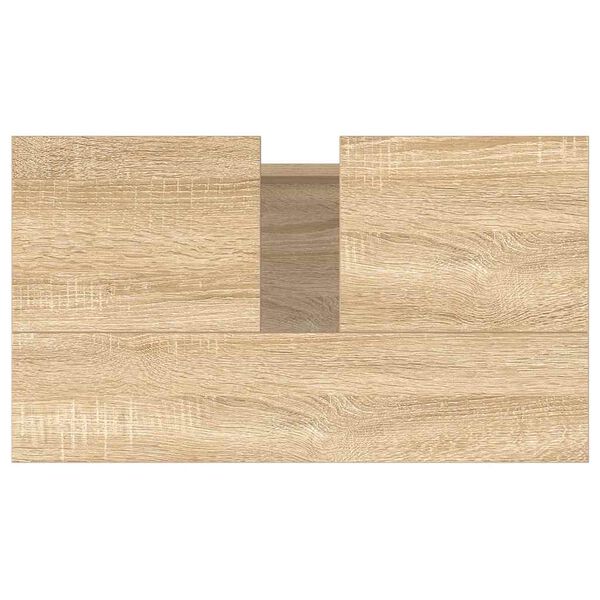 vidaXL Ντουλάπι Μπάνιου Sonoma Δρυς 58 x 33 x 60 εκ. από Επεξεργ. Ξύλο