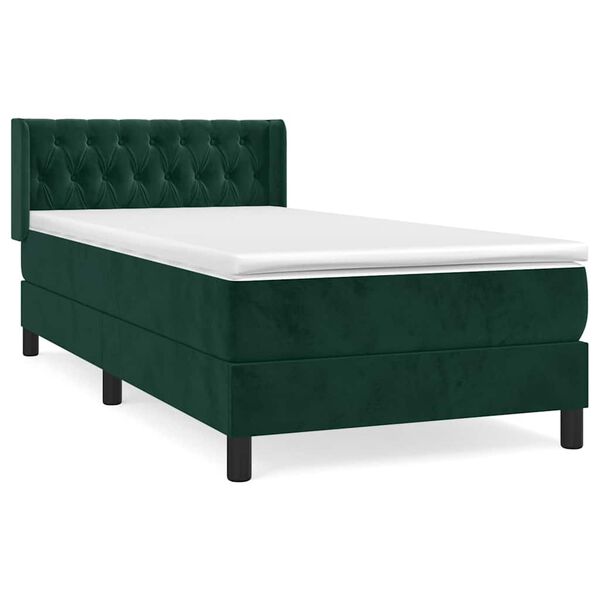 vidaXL &Kappa;&rho;&epsilon;&beta;ά&tau;&iota; Boxspring &mu;&epsilon; &Sigma;&tau;&rho;ώ&mu;&alpha; &Sigma;&kappa;&omicron;ύ&rho;&omicron; &Pi;&rho;ά&sigma;&iota;&nu;&omicron; 90x190 &epsilon;&kappa;. &Beta;&epsilon;&lambda;&omicron;ύ&delta;&iota;&nu;&omicron;